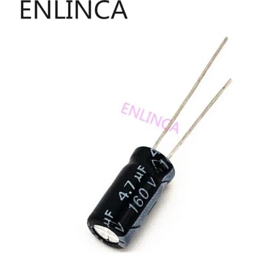 220pcs/lot BC18 160v 4.7UF aluminum electrolytic capacitor size 6*12 4.7UF 20