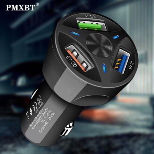 Car Charger QC 3.0 3 Port USB Quick Charge For Samsung S9 S10 Huawei P20 P30 Pro Xiaomi 9 Redmi Fast Car Charging Phone Charger