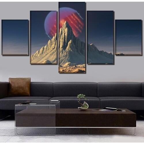 Beautiful Scenery HD Printed 5 Piece Canvas Art Scenery Painting Wall Pictures for Living Room Home Decor Anime Poster Wall Art
