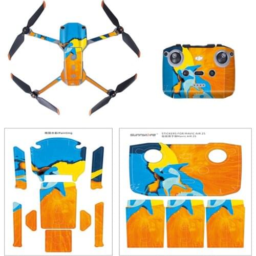 Colorful Sticker for DJI Air 2S Skin Sticker Decals Drone Body Remote Controller Battery Protection Scratch-resistant Stickers
