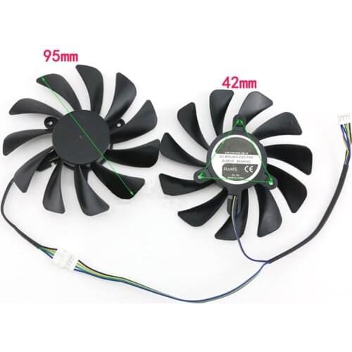 Graphics Card fan Cooler Cooling Fan for DATALAND RX 590 RX 580 Red Devil PLD10015B12H Repair Accessories