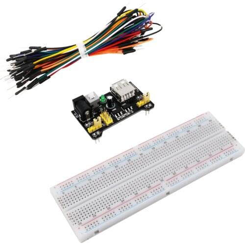Breadboard Black Power Supply 830-hole Large 65 Colorful Bread Line Kits