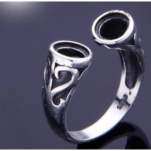 5.5*5.5mm 925 STERLING SILVER women MEN Semi Mount Bases Blanks base blank Pad VINTAGE ring rings Setting set jewelry diy A1285