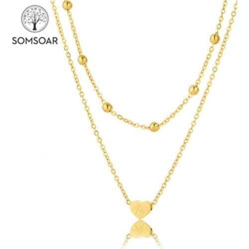 Alphabet Love Necklaces Stainless Steel Necklaces Sets For Women Gift