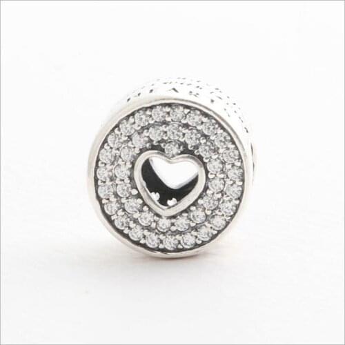 Authentic 925 Sterling Silver Beads Hollow Heart-shaped Creative Beads Fit Original Pandora Bracelet For Women Diy Jewelry