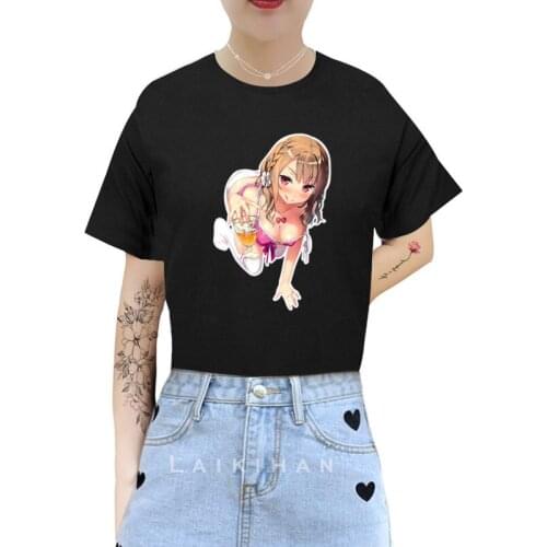 Sexy Imouto Sae Ireba Ii Cartoon Print T Shirt Women Cotton O Neck Short Sleeve Summer T-Shirt Tops Casual TShirt Verano Mujer