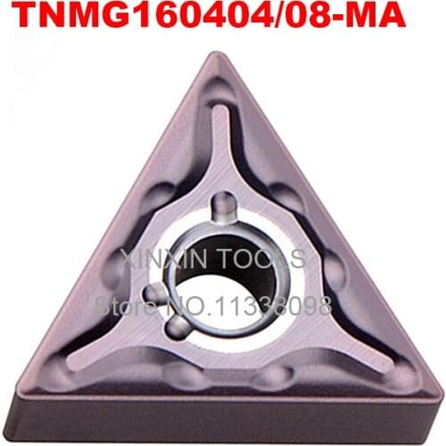 TNMG 10pcs TNMG160404-MA/TNMG160408-MA Stainless Steel Processing Machining Cemented Tungsten 1604 160408 Carbide Inserts