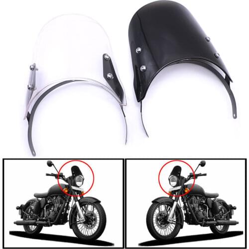 Motorcycle Windshield Windscreen Spoiler Windscreen Wind Deflector Airflow Wind Screen For 500CC Royal Enfield Classic