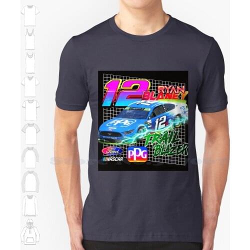 Vintage Racing Ryan Blaney Black White Tshirt For Men Women Vintage Racing Ryan Blaney