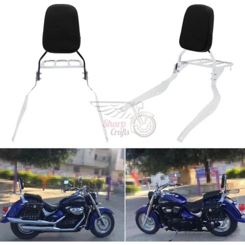Motorcycle Rear Backrest Sissy Bar Luggage Rack Pad For Suzuki Volusia VL400 VL800 VL 400 800 VL 400 VL 800 Boulevard C50 M50