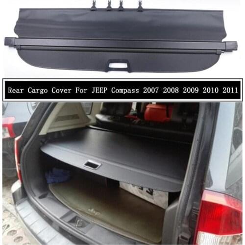 Rear Cargo Cover For JEEP Compass 2007 2008 2009 2010 2011 Privacy Trunk Screen Security Shield Shade Auto Accessories
