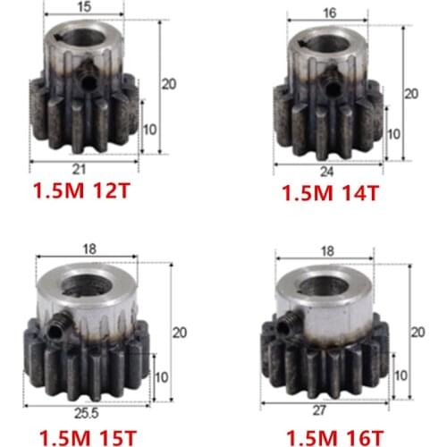 1pcs Spur Gear pinion 1.5M 12T 12Teeth Bore 6mm 8mm Mod 1 .5 14T 15T 16T 45# steel major gear