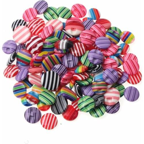 20/50/100PCS Multi Sizes Round stripe Resin Buttons For Clothing Sewing Decorative Button Scrapbooking Garment DIY Accessories