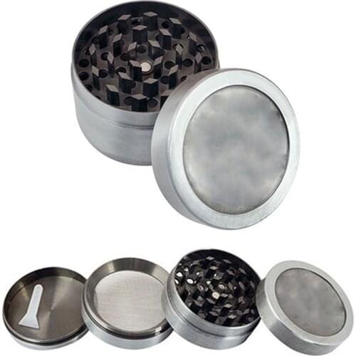 3-4 Layer Metal Stainless Steel Herbal Crusher Smoking Gift Herb Tobacco Grinder Cutter Smoke Cigar Process Shredder Accessories