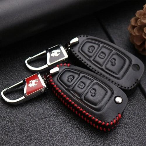 Car Keychain Keyrings Key Bags Cover Case For Ford Ranger C-Max S-Max Focus Galaxy Mondeo Transit Fiesta Escape Ecosport Shell