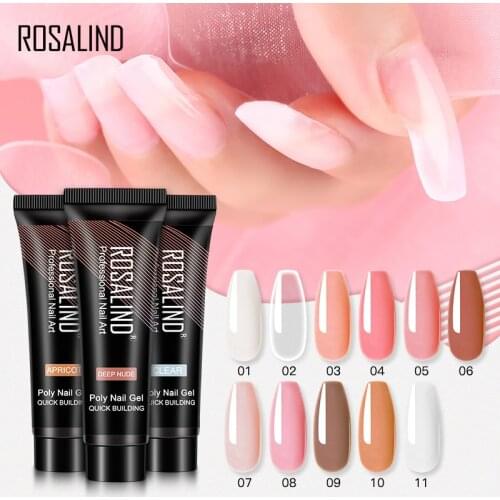 ROSALIND 15ml Gel Nail Polish All For Nails Gel Manicure Glitte Poly Nail Gel Extension Nail Art Glitter Polish Fashion Colors