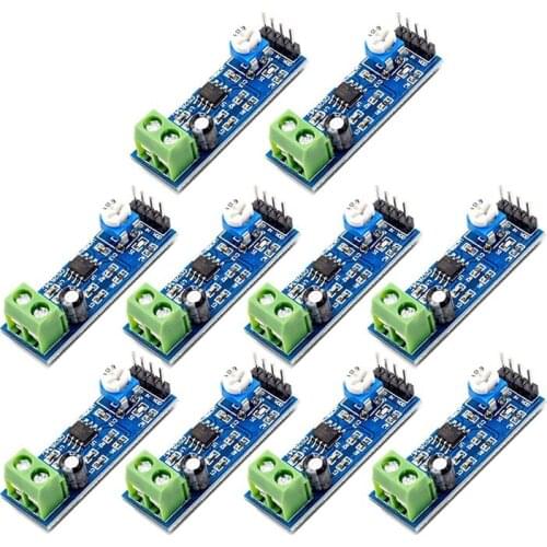 Hot 10Pcs LM386 200 Times Gain Audio Power Amplifier Module(Amplifier Board Mono Power Amplifier ) for Arduino EK1236