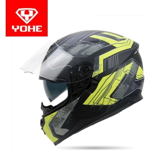 2019 summer New double lenses YOHE Full Face motorcycle helmet YH-967 full cover motorbike helmets made of ABS and PC lens visor