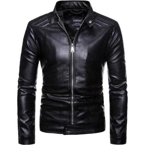 Mens Motorcycle Leather Jacket Large Size Chaqueta De Cuero Para Hombre Men Clothes 2020 Men Leather Jackets Jackets and Coats