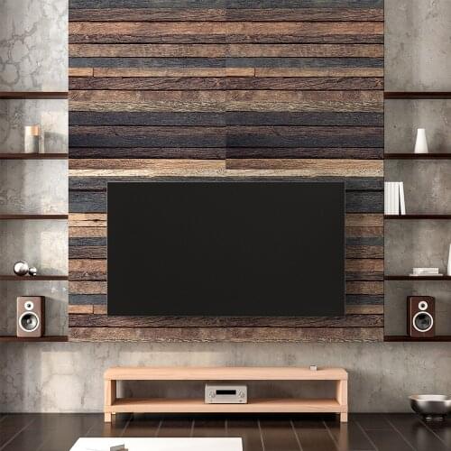 Wall Stickers Self Adhesive Wallpapers Wood Grain Living Room TV Background Walls Vinyl Decorative Accessories DIY Mural Panel