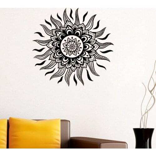 ZOOYOO Sun Flower Wall Sticker Home Decor Living Room Bedroom Art Murals Design Wallpaper