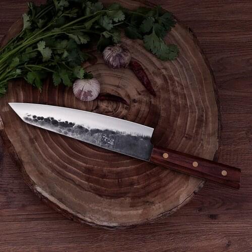 Dengjia 5Cr15MoV Stainless Steel Susi Knife Manual Forged Chef Knife Home Kitchen Slicing Meat Cleaver Cutting Vegetable