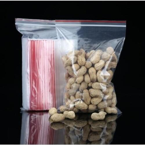 100PCS 22X32CM Clear Plastic Bag Smell Proof Bags Reusable Ziplock Bag Food Packaging Bag Reusable Food Wrap Food Plastic Wrap