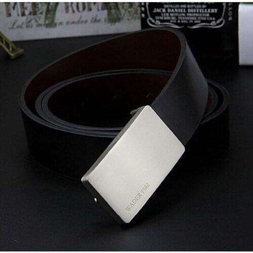 Fashion mens belt cowhide leather Banquet male Suit belt real genuine Leather belt Business Casual style man strap Black Brown