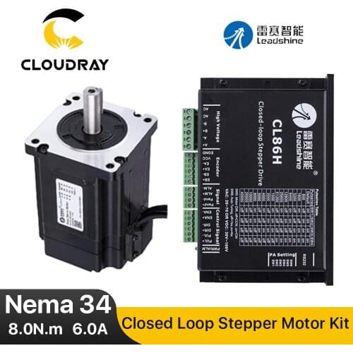 Leadshine Nema 34 8.0N,m Stepper Motor with Encoder CL86H Closed Loop Stepper Motor Driver Easy Servo Driver