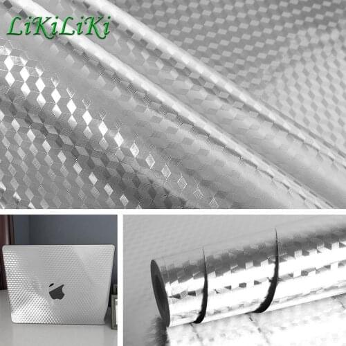 Modern Waterproof Self Adhesive Wallpaper Roll for Kitchen Stove Backsplash Aluminum Sticker Furniture Home Decor Sticky Decals
