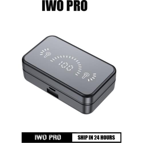 IWO PRO S20 TWS Bluetooth Earphones Stereo Sports Waterproof Wireless Headphones 3500mAh Charging Box Earbuds With Mic