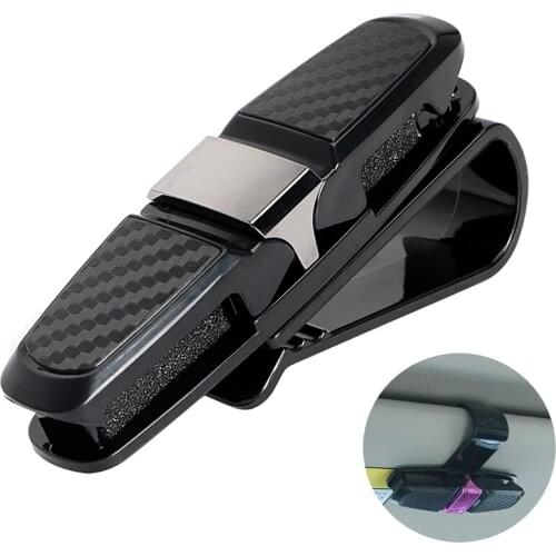 2Pcs Universal Portable ABS Car Sun Visor Sunglasses Storage Holder Ticket Card Clip Fastener Car Glasses Cases Eyeglass Clip