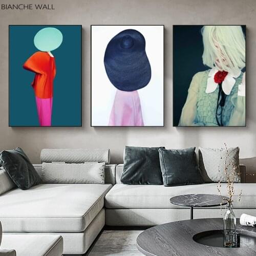 Back View of Fashion Woman Canvas Poster Abstract Wall Art Painting Print Minimalist Nordic Decoration Picture Home Decor