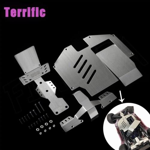 UDR Stainless Steel Front & Rear Axle Protector Plate Battery cover Armor Chassis for 1/7 RC Monster Truck Traxxas UDR Bigfoot