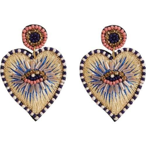 Zouchunfu Aretes Boho Pendientes for Women Devils Eye Earrings Fashion Statement Big Earrings Long Design Earrings Kolczyki