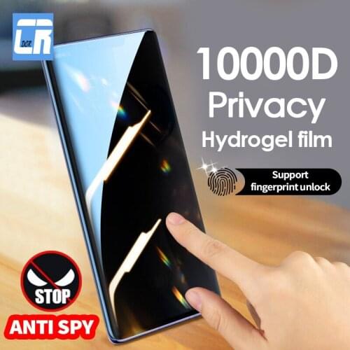 10000D Anti Spy Privacy Hydrogel Film for Huawei P30 P40 P50 Mate 40 40E Nova 8 Screen Protector for Honor 30 Pro Plus no glass
