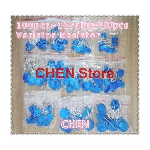 120PCS 12value*10pcs Varistor 5D471K 7D471K 7D431K 10D471K 10D431K 10D391K 10D241K 14D471K 14D431K 10D330K 10D270K Assorted kit