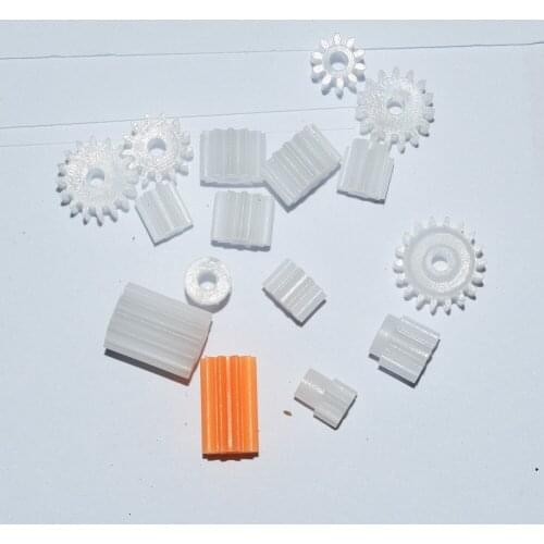 17 kinds main shaft plastic gear 0.5M for 2mm axle tight fit rc car robot ship DIY toy parts/technology model/baby toys