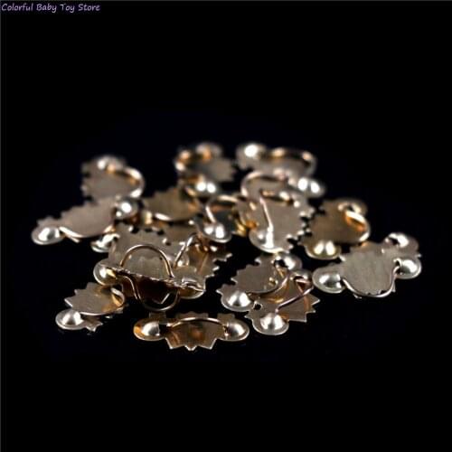 20pcs 1/12 Hardware Golden Metal Drawer Handle Pulls Toys Doll House Miniatur Furniture For Children Kids Doll House Accessories