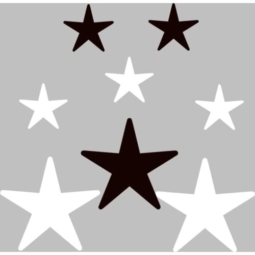 2020 Fashion Pentagram star patches for Clothing Heat Transfer Iron-on Stickers diy patch black white applique clothes