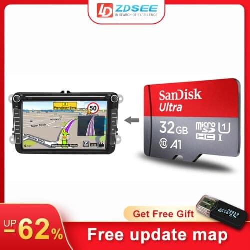 32GB GPS Sygic map for VW/Volkswagen/Golf/P car radio android Navigation Maps free update micro SD card Europe spain middle east