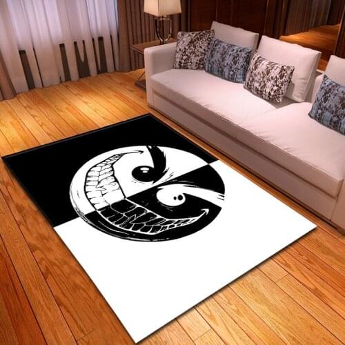 Nordic Style 3D Skull Carpets for Living Room Bedroom Area Rugs Tea Table Mats Soft Flannel Home Textile Decor Carpet Customized