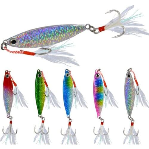 5PCS iron plate lure far shore cast fake bait 7g/4.5cm sequined sea bass mackerel specializes in fishing gear