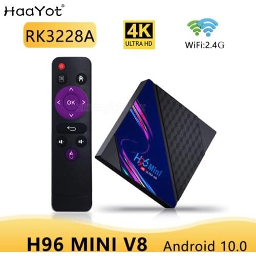 Android 10 Smart TV Box H96 MINI V8 RK3228A 1GB/2GB 8GB/16GB 2.4Ghz Wifi Google Play Youtube H96Mini Media Player Set Top Box