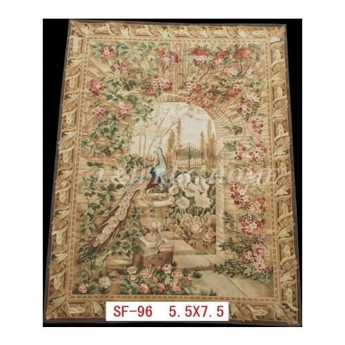 Free shipping 100% Aubusson Tapestry / arras100% hand woven Tapestry