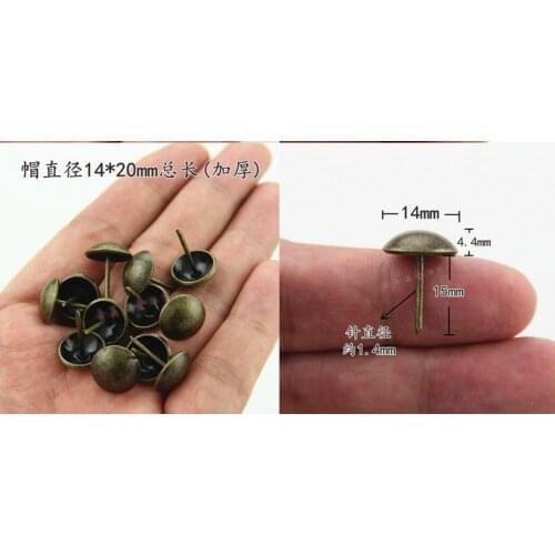 Bronze Upholstery Nails Jewelry Gift Case Box Door Sofa Furniture Decorative Tack Stud Pushpin Hardware accessories 14mm*20mm