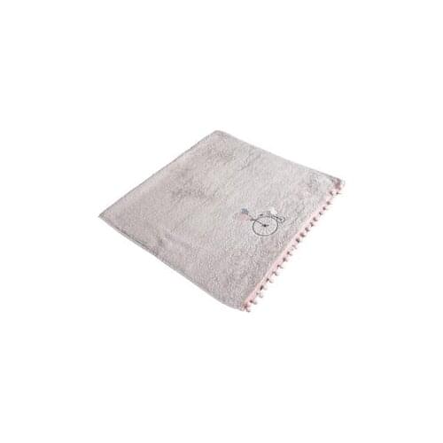 DowryWorld- Flying Bicycle Hand Face Towel Gray and Pink % 100 Cotton