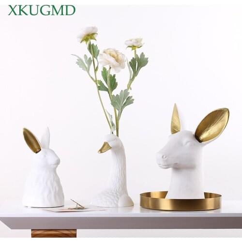 Hot New Products Ceramic Simple Modern Creative Vase Crafts Dried Flower Plant Arrangement Flower Pot Home Decoration Ornaments
