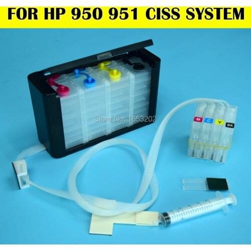HP950 951 Ciss System For HP Officejet 8100 8600 8615 8620 8625 8630 8635 276dw 251dw Plotter With Auto Reset Chip
