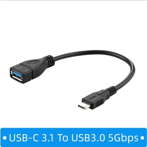 USB3.1 Type-C male to USB3.0 Type-A female OTG USB-C short data OTG cable converter 20cm 5Gbps